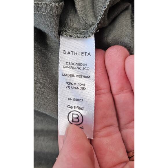 Athleta Santorini dress grey green modal EUC M sleevless summer comfortable - Picture 6 of 8